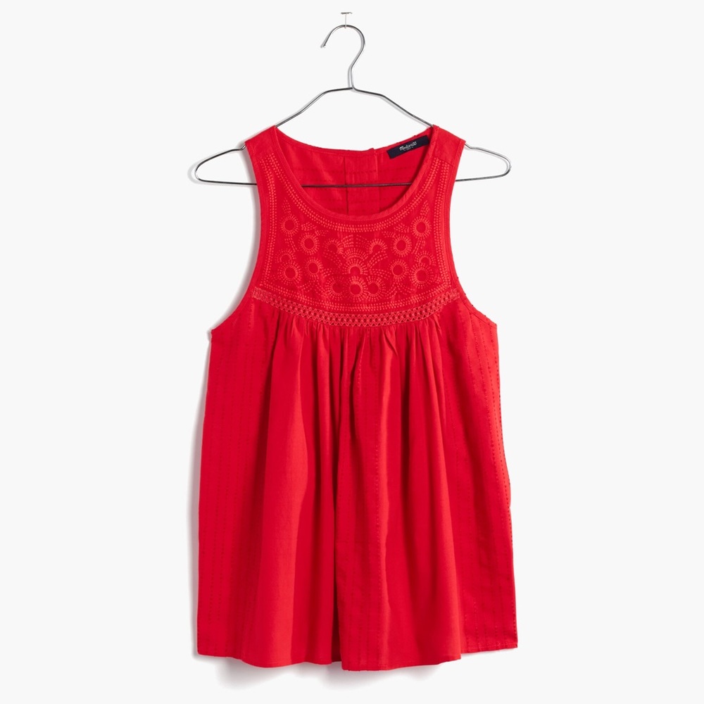Madewell Embroidered Swing Tank